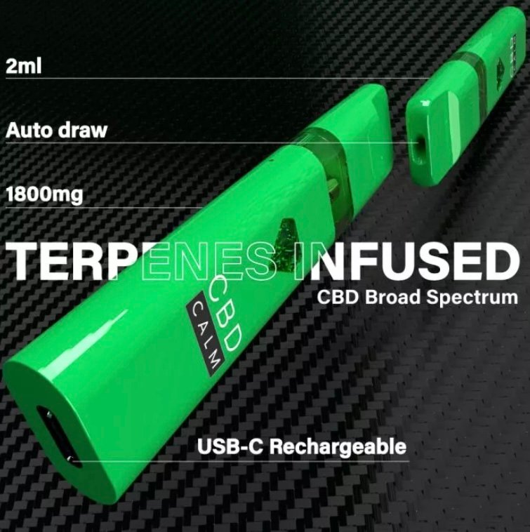 Super Lemon Haze – CBD Terpenes 1800mg Disposable Vape | CBD Calm - Image 2