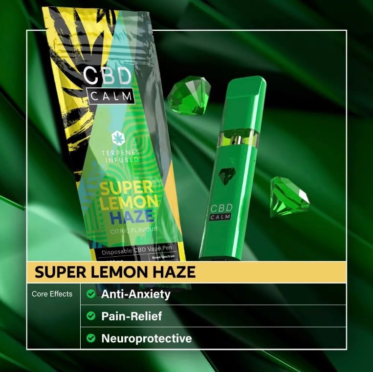 Super Lemon Haze – CBD Terpenes 1800mg Disposable Vape | CBD Calm - Image 5
