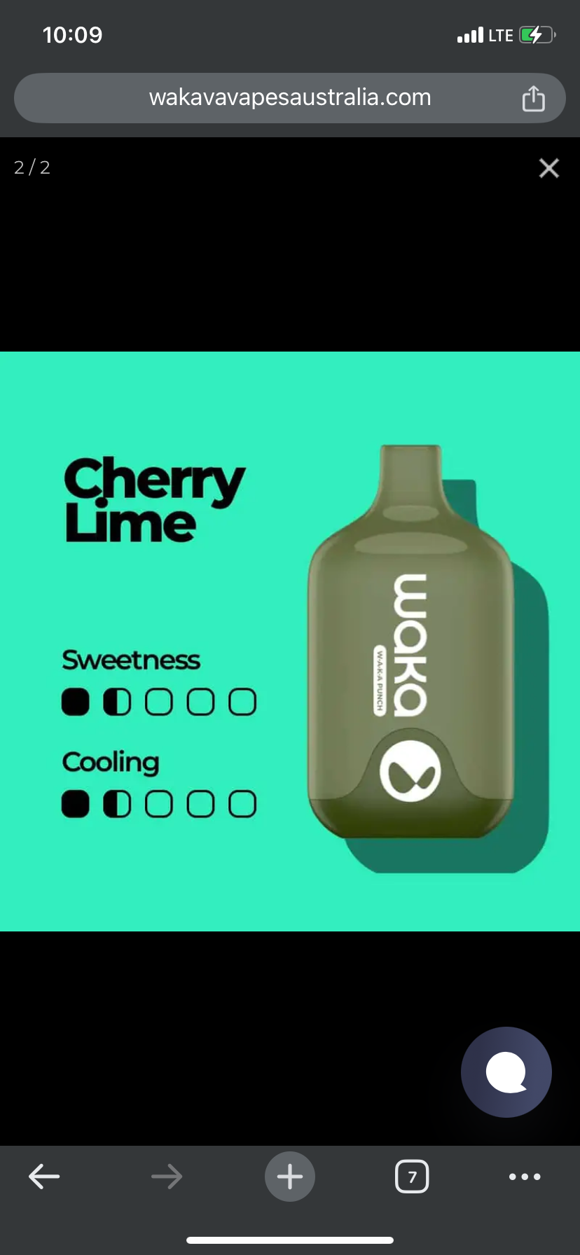 Waka Smash 6000 Puffs Disposable Vape Cherry Lime - Image 2